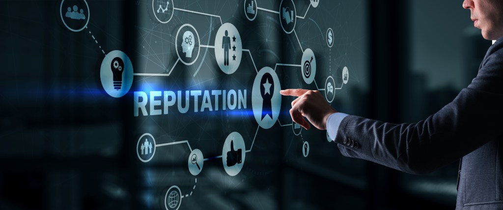 Reputation concept. Customer relationship business. Respect and attitude with clients.