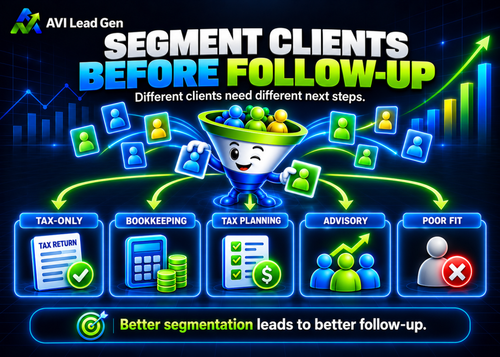 Accounting firm client segmentation for year-round service opportunities